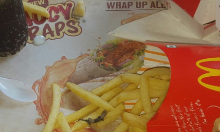 Encuentra en su comida de McDonald's una lagartija