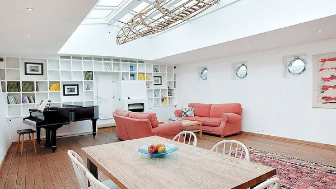 Convierten un barco antiguo en una lujosa vivienda