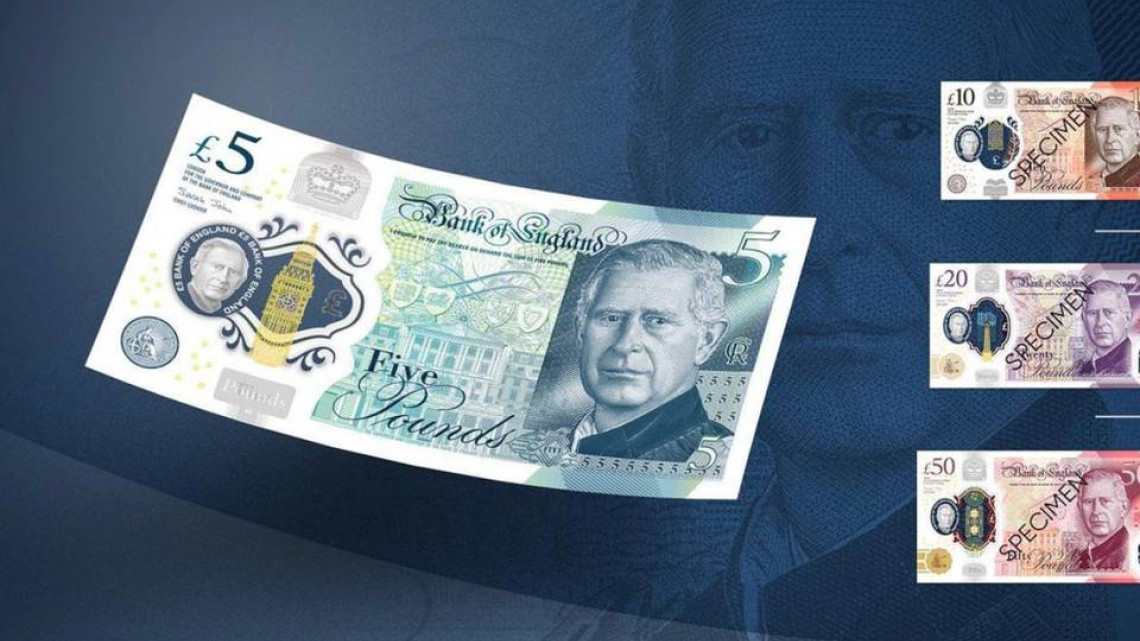 Revelan los nuevos billetes de Inglaterra con el rostro de Carlos III