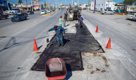 Gobierno de Matamoros intensifica acciones de bacheo  en avenidas principales, que fueron afectadas por lluvias