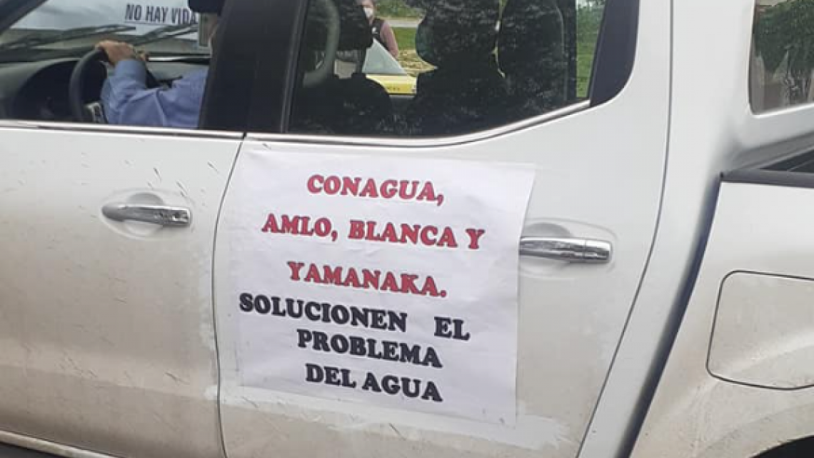 Integrantes del Distrito Riego de Río Bravo se manifiestan contra Conagua