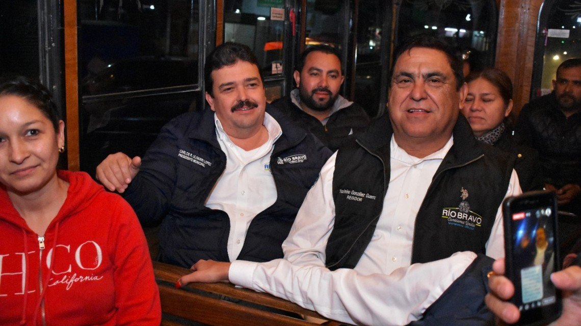 Alcalde de Río Bravo da banderazo a ruta nocturna de transporte gratuito