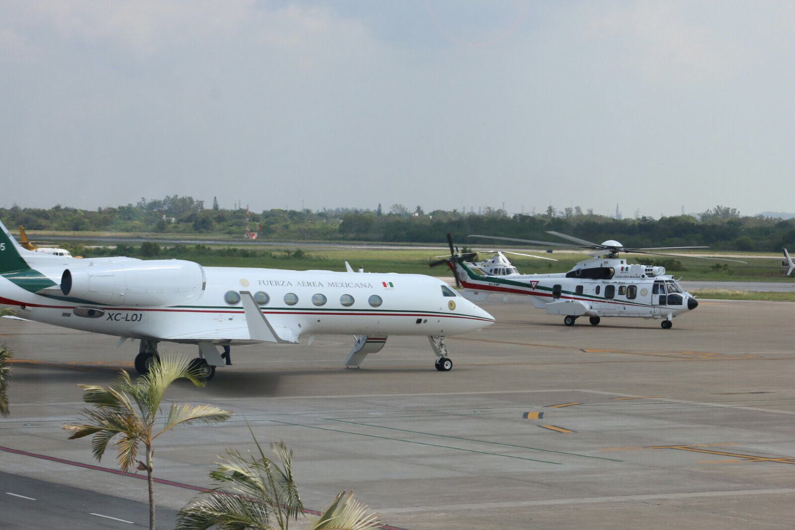 EPN hace escala técnica en Tampico y se dirige a Tamuín
