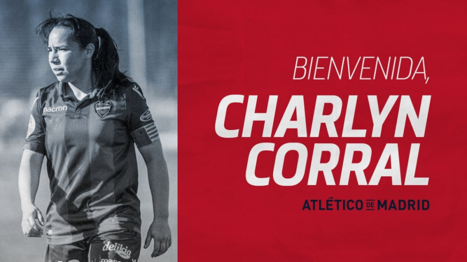 Charlyn Corral es la nueva jugadora del Atlético de Madrid 