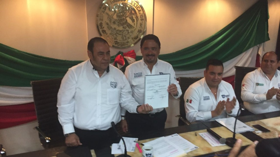 ⁠⁠⁠Firman Sutsha y Ayuntamiento de Madero contrato colectivo