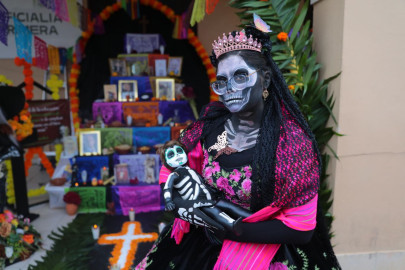 Todo listo para el festival de la catrina 