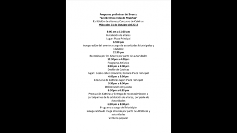 Invitan Alcaldesa y CANACO al programa “Celebremos el Día de Muertos”