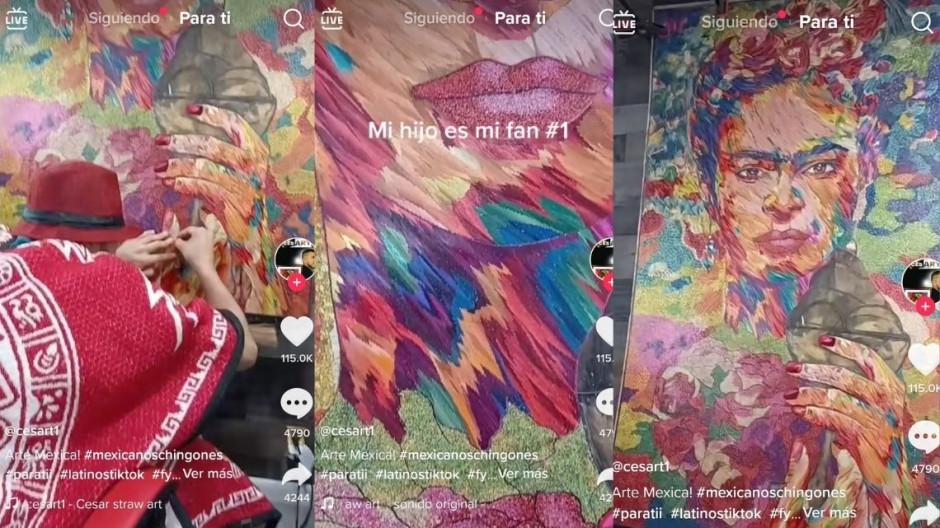 Hijo graba a su padre realizando arte mexica para hacerlo viral