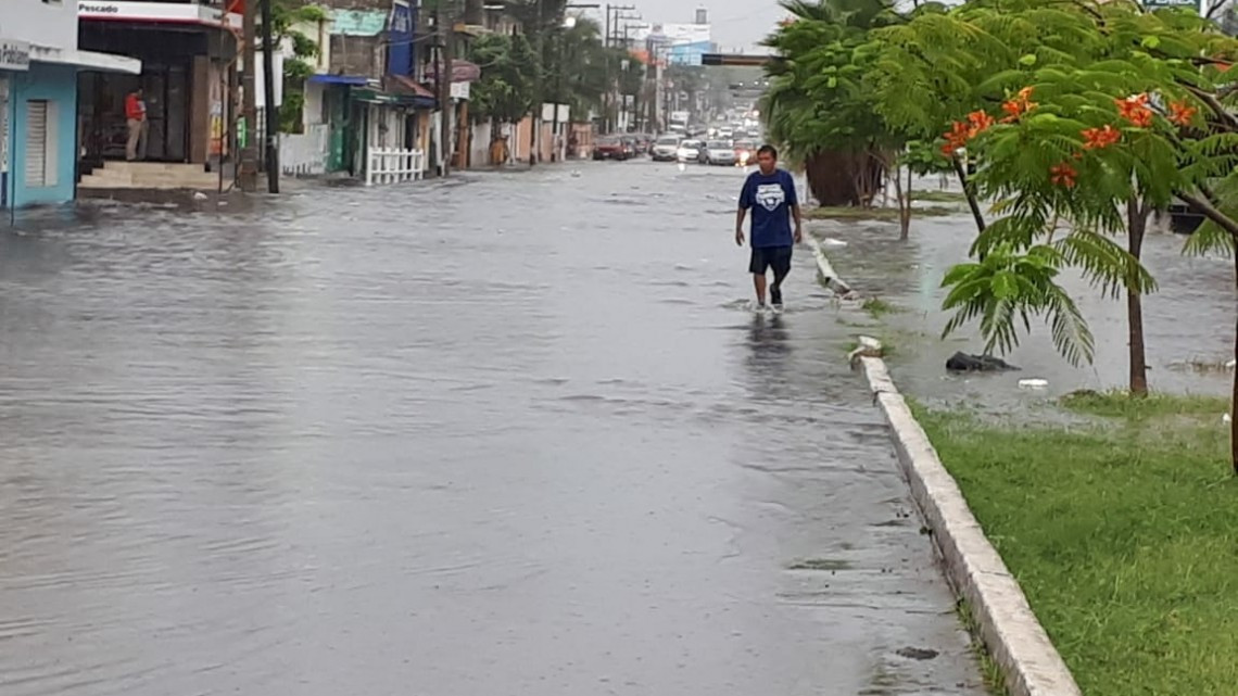  Lluvias inundan calles del sur de Tamaulipas