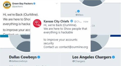 Hackean cuentas de la mitad de los equipos de la NFL en Twitter