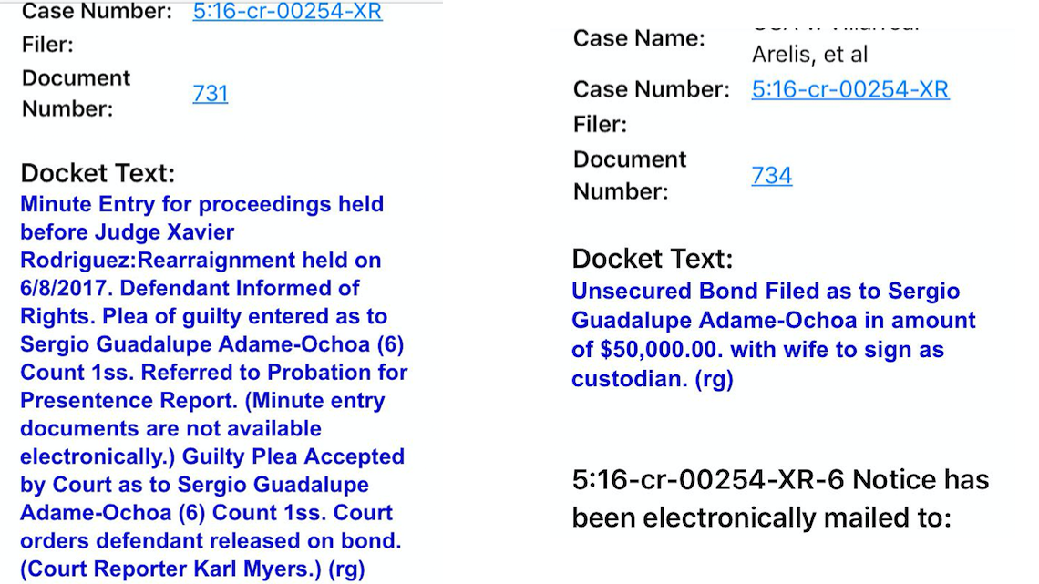 Fijan Fianza de 50 mil dls. a Adame Ochoa