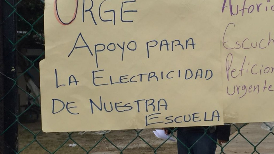 Escuela de Altamira sin energía eléctrica desde hace cuatro meses