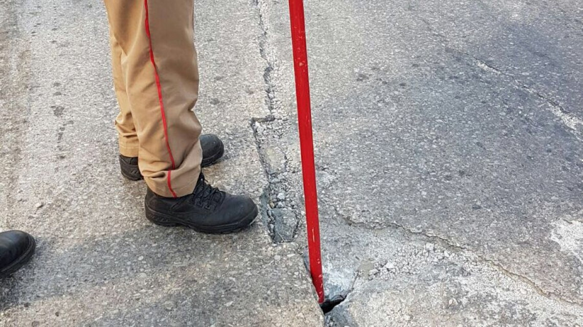 Un nuevo hundimiento de pavimento se registra en Tampico