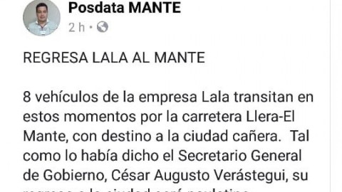 Lala regresa a Mante 