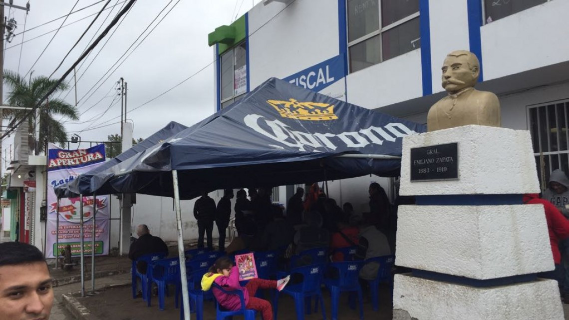 Largas filas por fallas en el sistema de cobro en la fiscal de Altamira