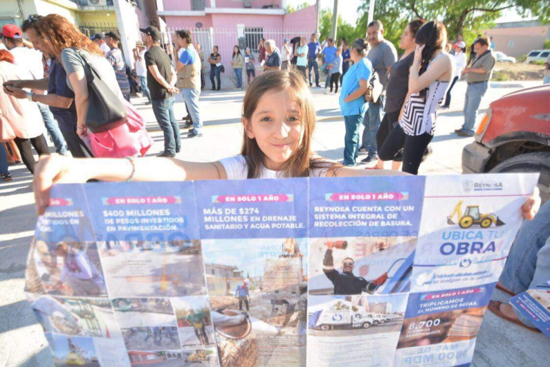 Entrega alcaldesa millonaria obras a reynosenses