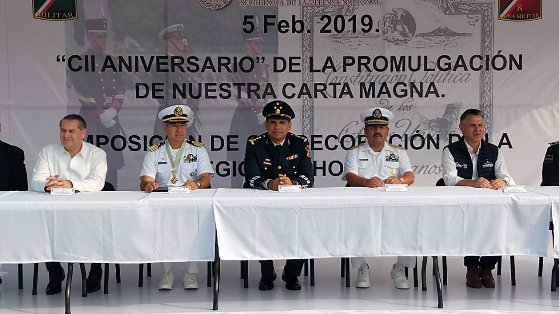 Conmemora Sedena el 102 aniversario de la Constitución Política