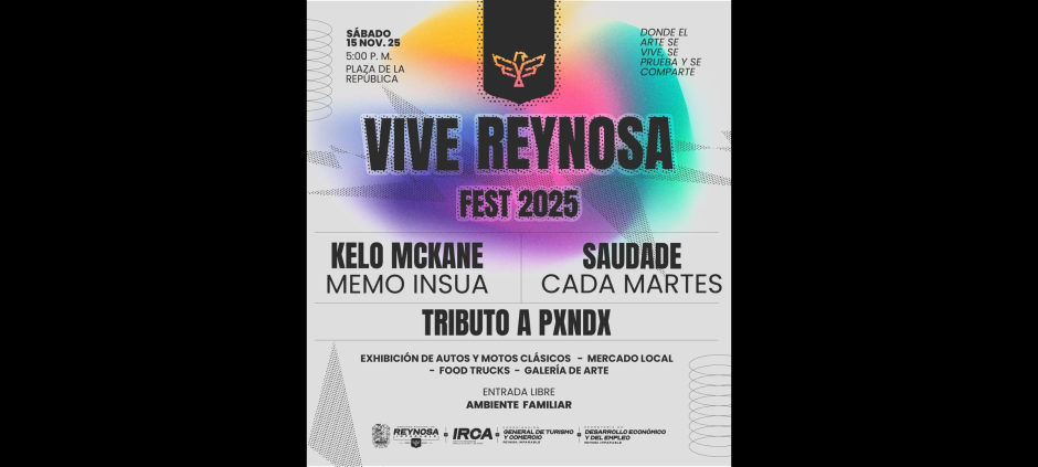 Vive Reynosa Fest 2025 reunirá arte, música y talento local