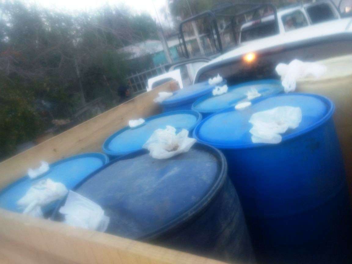 Asegura PE 600 litros de gasolina