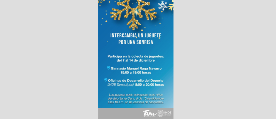 Intercambia un juguete por una sonrisa