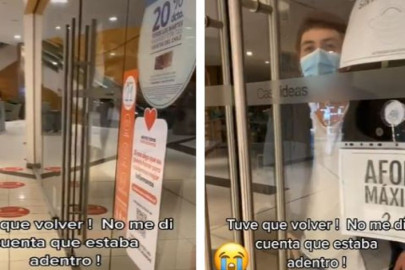 Mujer olvida a su empleado y lo deja encerrado en plaza comercial