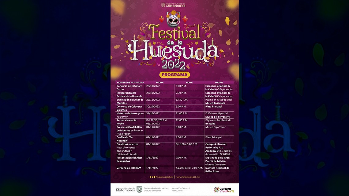 Festival de la Huesuda 2022 será del 28 de octubre al 05 de noviembre