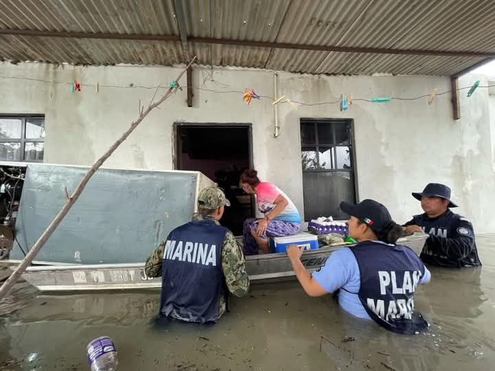 Marina brinda apoyo a población civil en Río Bravo y Reynosa