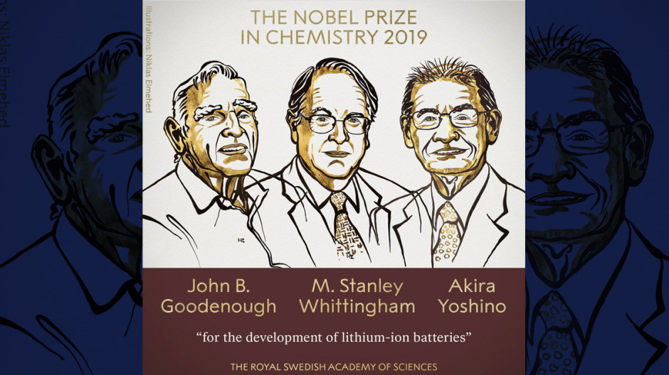 Los desarrollares de baterías de iones de litio ganan el Nobel de Química
