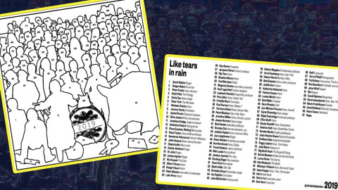 Artista británico comparte collage de las celebridades que murieron este año