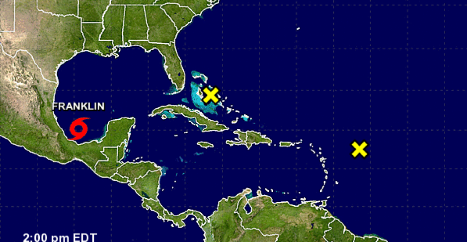 'Franklin' ya es huracán categoría 1