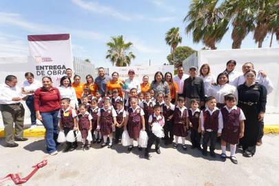 Alcaldesa Carmen Lilia Canturosas entrega obras de infraestructura educativa al sur y poniente de Nuevo Laredo