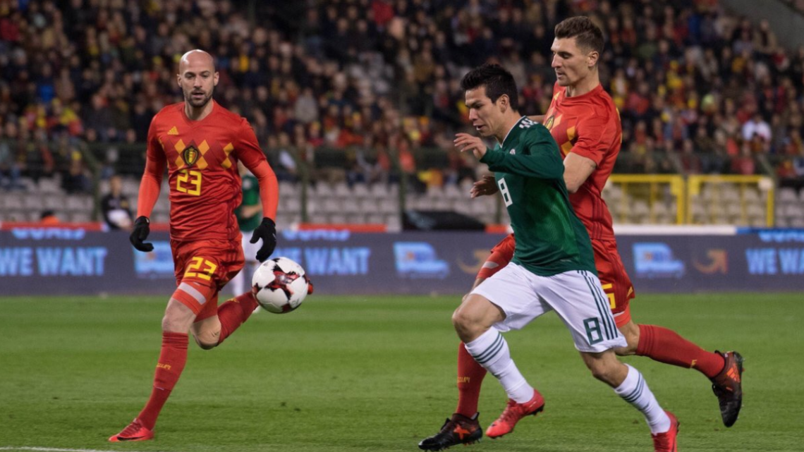 Con doblete de Chucky Lozano, México empata con Bélgica