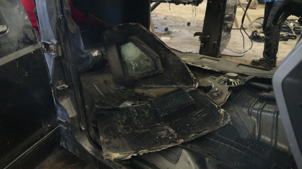 Destruyen 25 vehículos con blindaje artesanal en Tamaulipas
