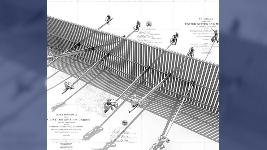 Convierten muro fronterizo en un parque de juegos