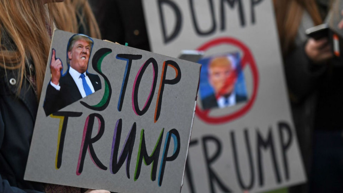 Protestan en Londres por la próxima visita de Trump a Reino Unido 