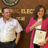 Imelda SanMiguel Sánchez recibe constancia como Senadora por Tamaulipas 