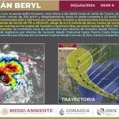 “Beryl” toca tierra al norte de Tulum, Quintana Roo, como huracán categoría 2