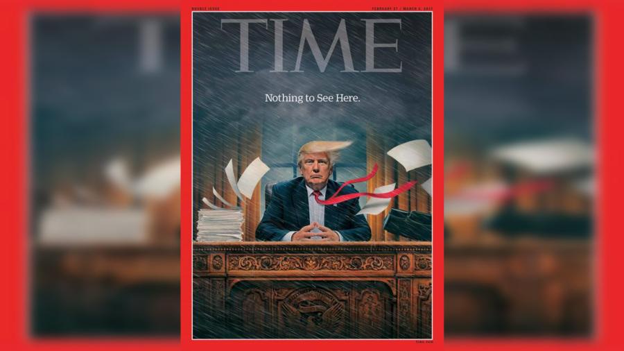 Time dedica portada caótica a Trump