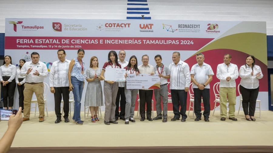 Premian a ganadores de la Feria Estatal de Ciencia e Ingenierías Tamaulipas 2024  
