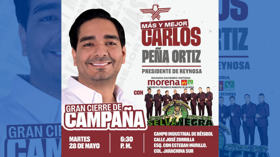 ¡Contundente éxito! Participa en el Gran Cierre de Campaña de Carlos Peña Ortiz 