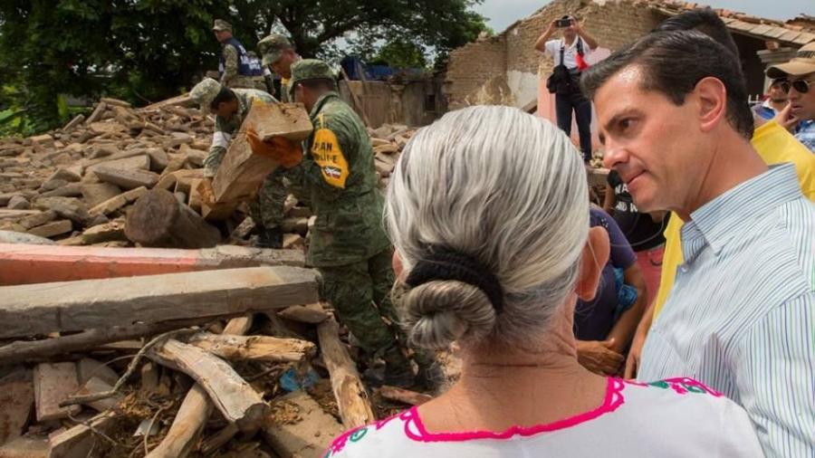 Asegura EPN que unidos se lograra volver a la normalidad tras el sismo