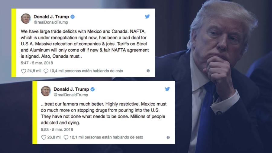 Trump ofrece exentar a México de aranceles si firma nuevo TLCAN 